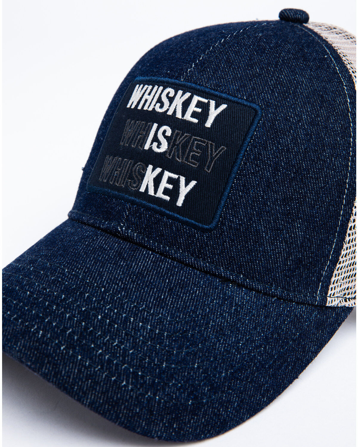 Image #6 - Shyanne Women's Whiskey Is Key Mesh Ball Cap , Blue, hi-res