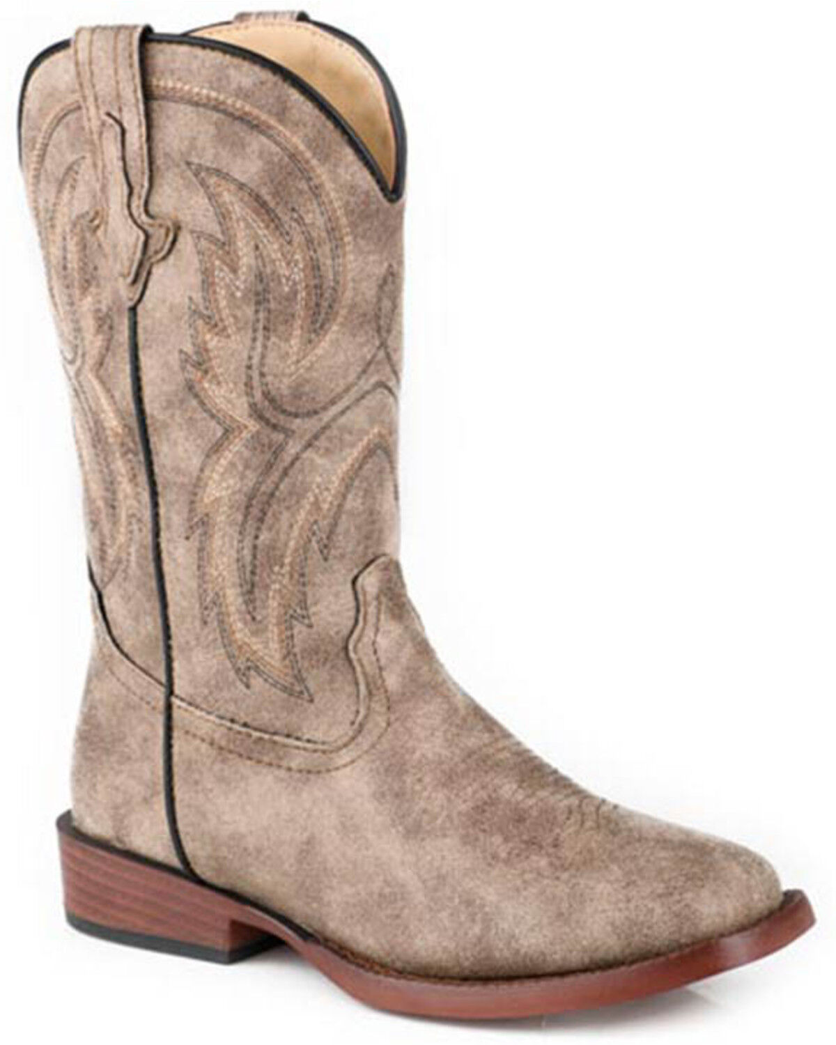 Image #1 - Roper Boys' Eastwood Western Boots - Broad Square Toe, Brown, hi-res