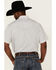 Rodeo Clothing Men's Diamond Geo Print Short Sleeve Snap Western Shirt , White, hi-res
