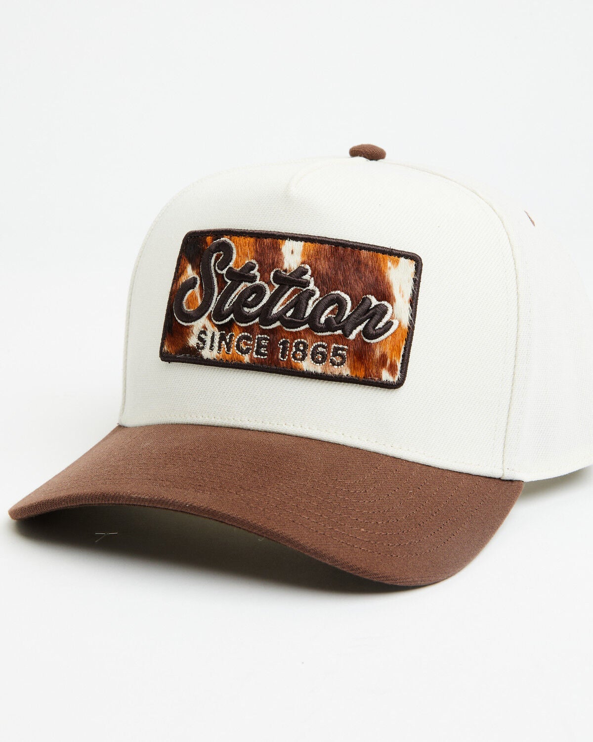 Stetson Men's Hair-On Patch Ball Cap, Brown, hi-res
