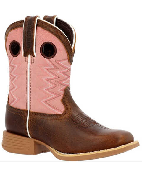 Durango Kid's Lil' Rebel Pro Western Boots - Broad Square Toe , Chestnut, hi-res
