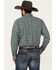 Image #4 - Panhandle Men's Select Medallion Long Sleeve Button-Down Western Shirt, Dark Green, hi-res