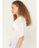 Image #2 - Youth in Revolt Women's Game Day Short Sleeve Graphic Jersey Shirt, White, hi-res