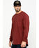 Hawx Men's Red Pocket Long Sleeve Work T-Shirt - Tall , Red, hi-res