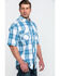 Image #3 - Resistol Men's Biscayne Large Plaid Short Sleeve Western Shirt , White, hi-res