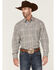 Image #1 - Stetson Men's Smoke Plaid Long Sleeve Snap Western Shirt, , hi-res
