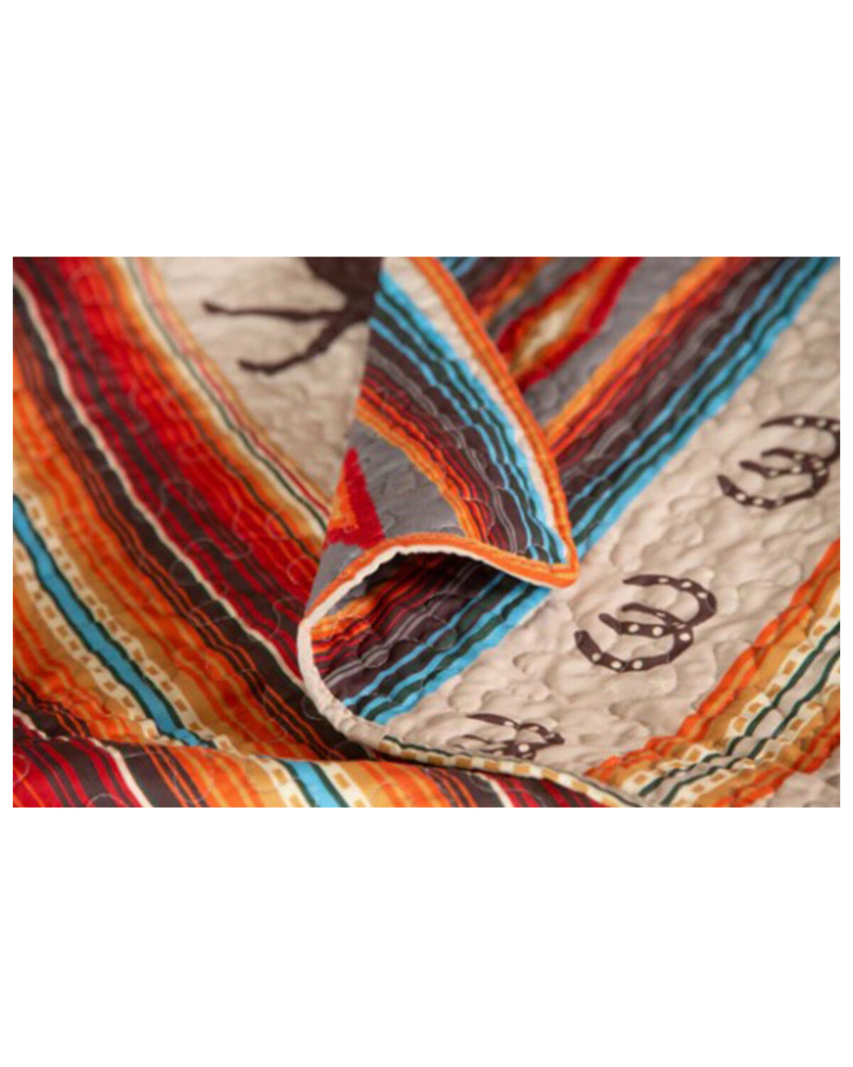 Image #3 - Carsten Home Western Stripe Quilt Set - Queen, Multi, hi-res