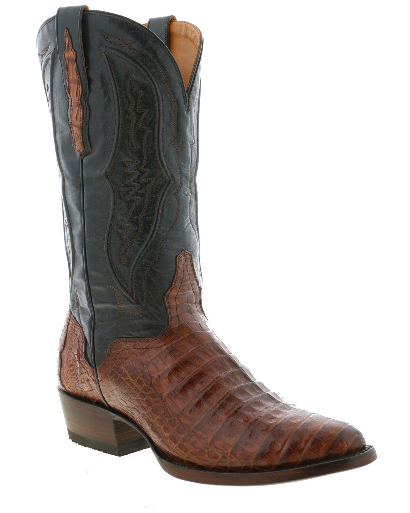 El Dorado Men s Caiman Belly Western Boots Round Toe Boot Barn