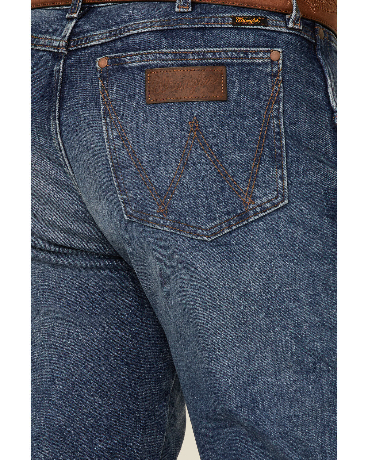 Image #3 - Wrangler Retro Premium Men's Haze Medium Wash Stretch Slim Bootcut Jeans, Blue, hi-res