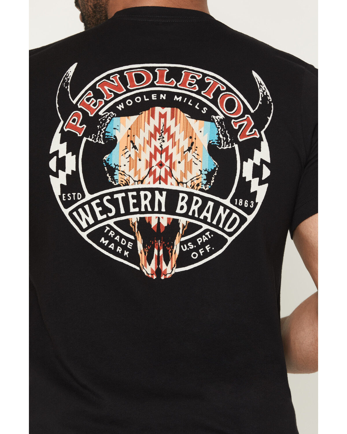 Image #4 - Pendleton Men's Western Brand Logo Short Sleeve Graphic T-Shirt, Black, hi-res