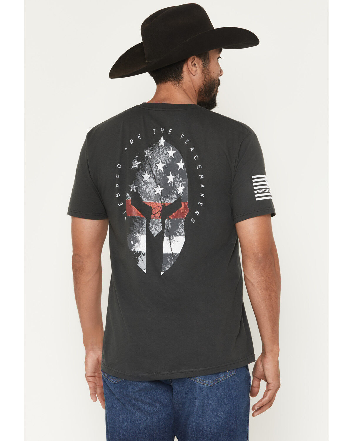 Image #4 - Howitzer Men's Respect Spartan Short Sleeve Graphic T-Shirt, Black, hi-res