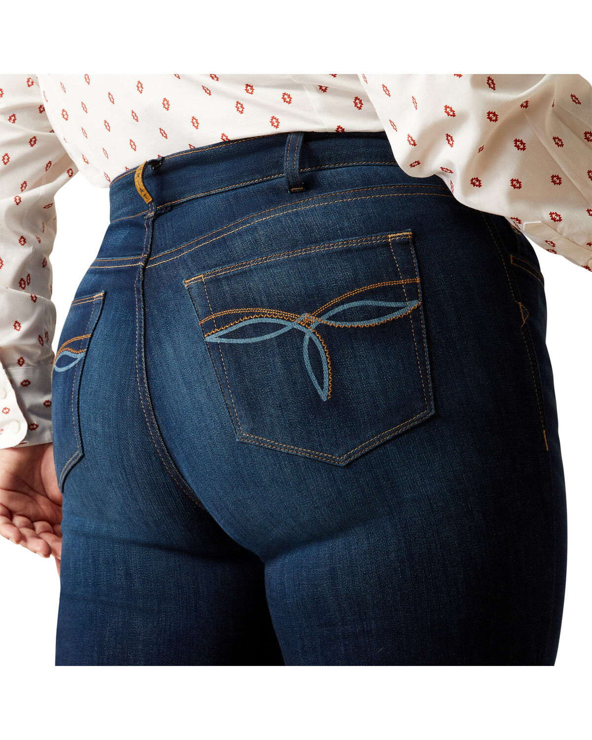 Product Name:  Ariat Women's Julianna Dark Wash Perfect Rise Trouser Stretch Denim Jeans - Plus