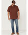 Brothers & Sons Men's Solid Slub Short Sleeve Polo Shirt , Red, hi-res