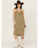 Image #1 - Wild Moss Women's Embroidered Midi Dress, Sage, hi-res