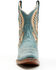 Image #4 - Circle G Women's Distressed Inlay Western Booties - Snip Toe, Blue, hi-res