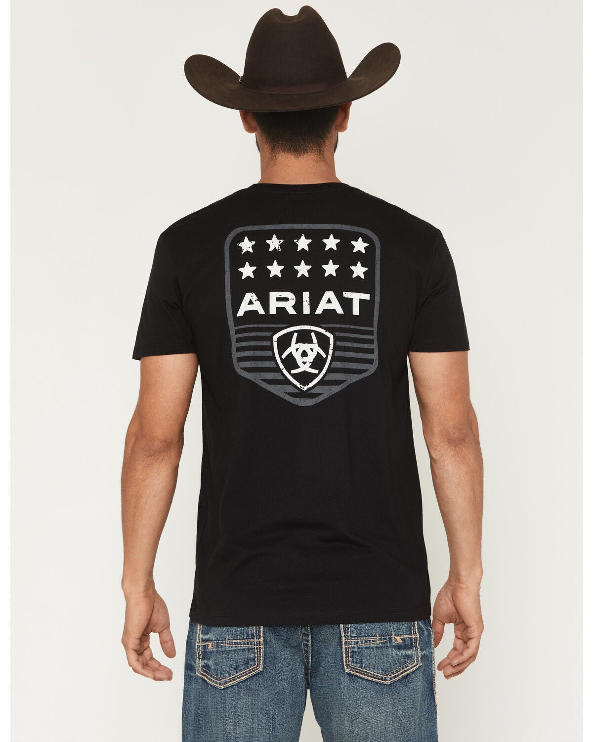 Ariat Men's Patriotic Badge Short Sleeve Graphic T-Shirt, Black, hi-res
