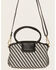 Image #3 - Hobo Women's Sheila Top Zip Crossbody Bag, Black/white, hi-res