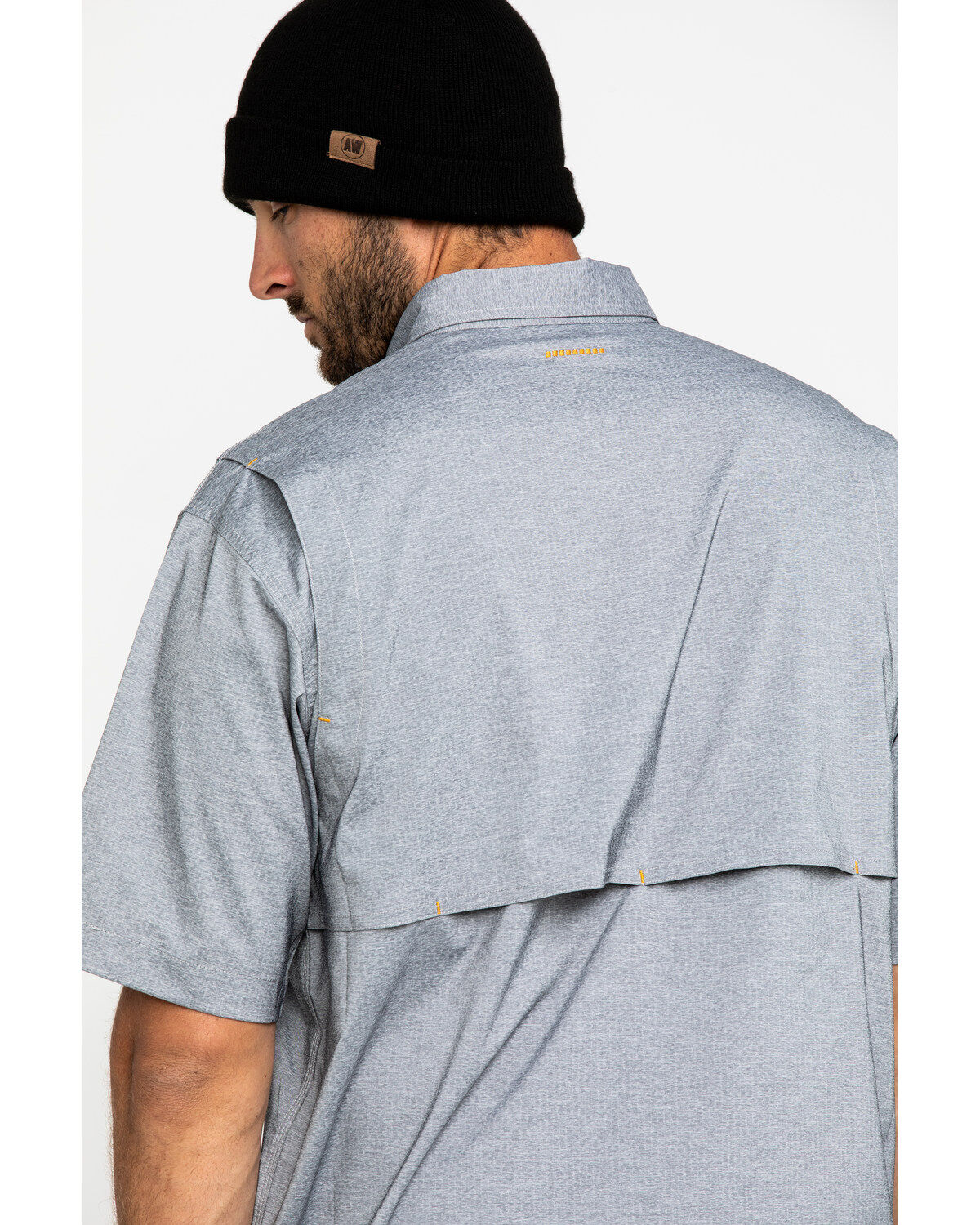 Image #5 - Ariat Men's Grey Rebar Made Tough Durastretch Vent Short Sleeve Work Shirt - Big, Heather Grey, hi-res