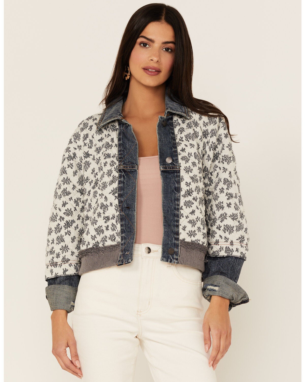 Free People Ditsy Denim Jacket