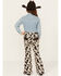 Image #3 - Rock & Roll Denim Girls' Cow Print Bargain Button Stretch Flare Jeans, Multi, hi-res