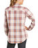 Image #2 - Ariat Women's FR Bria Plaid Print Long Sleeve Button Down Work Shirt, Burgundy, hi-res