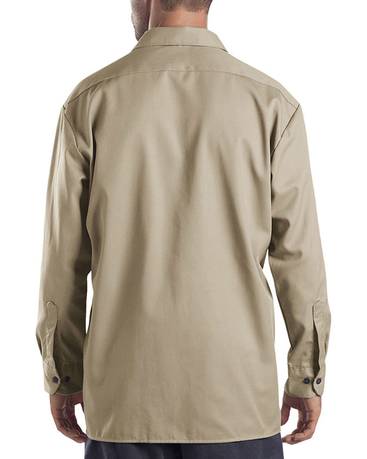 Image #3 - Dickies Twill Work Shirt - Big & Tall, Khaki, hi-res