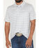 Image #3 - Panhandle Slim Men's Southwestern Print Short Sleeve Pearl Snap Performance Polo, Natural, hi-res