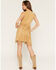 Image #4 - Shyanne Women's Embroidered Faux Suede Fringe Mini Dress, Wheat, hi-res