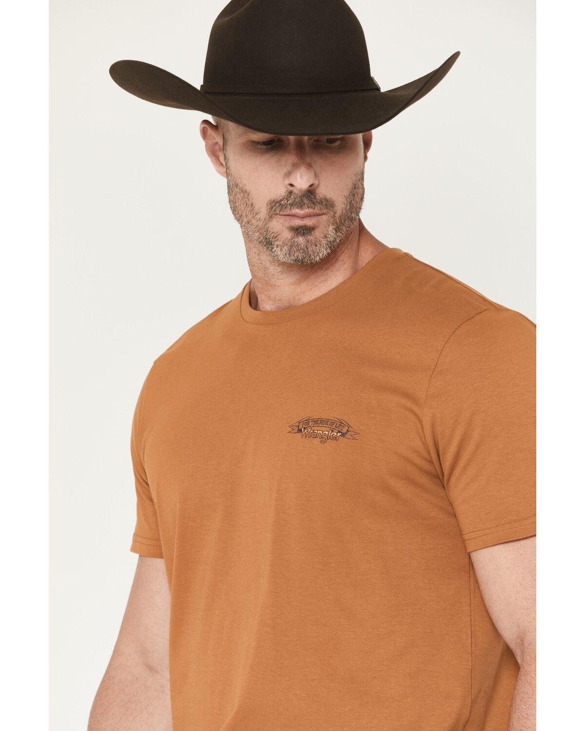 Image #3 - Wrangler Men's Cowboy Short Sleeve Graphic T-Shirt, Mustard, hi-res