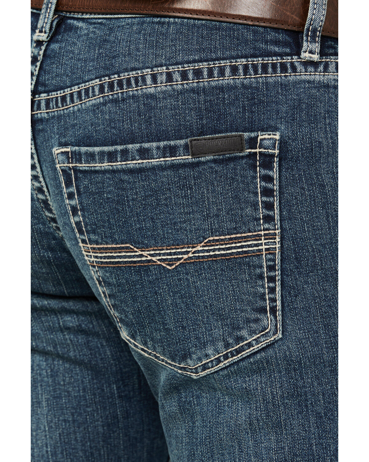 Product Name:  Rock & Roll Denim Men's Pistol Light Vintage Wash Stackable Straight Stretch Denim jeans