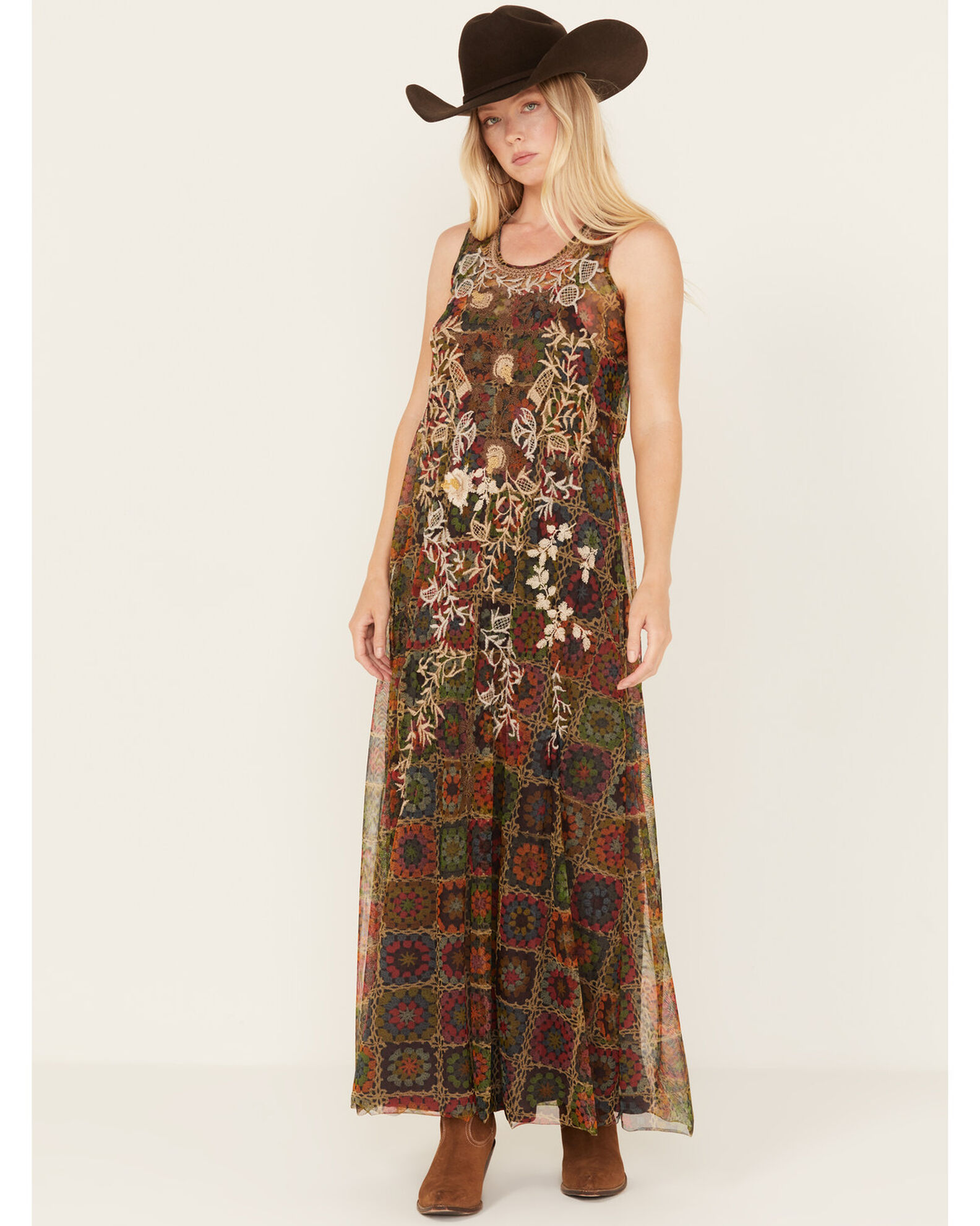 Johnny Was Women's Sleeveless Floral Bitola Mesh Slip Dress Mall of America®