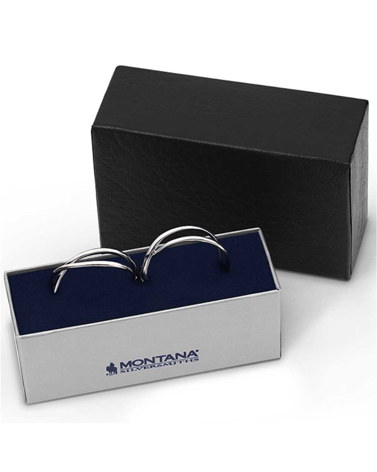 Image #3 - Montana Silversmiths Women's Daring Crossed Hoop Earrings, Silver, hi-res