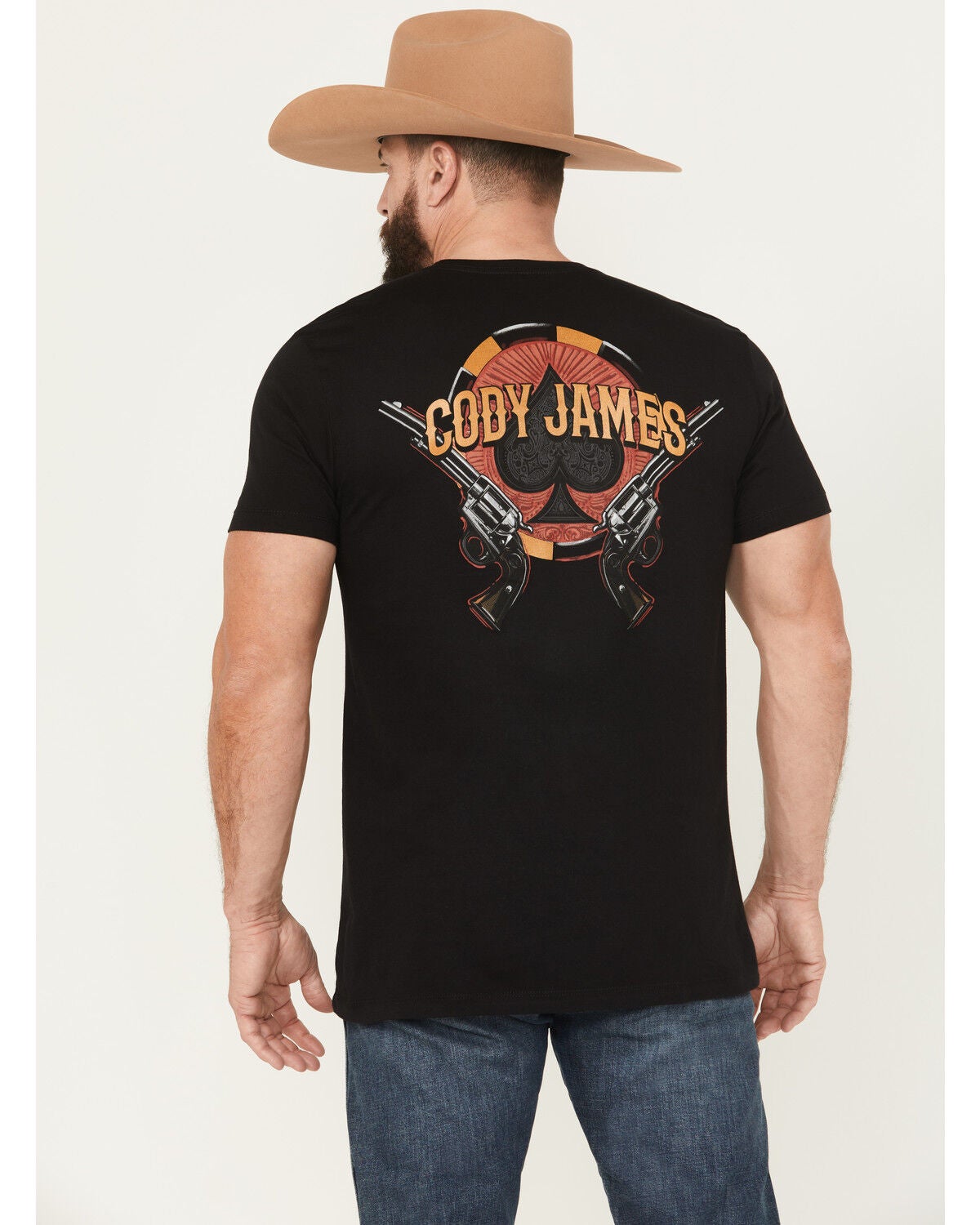 Cody James Men's Poker Chip Short Sleeve Graphic T-Shirt, Black, hi-res