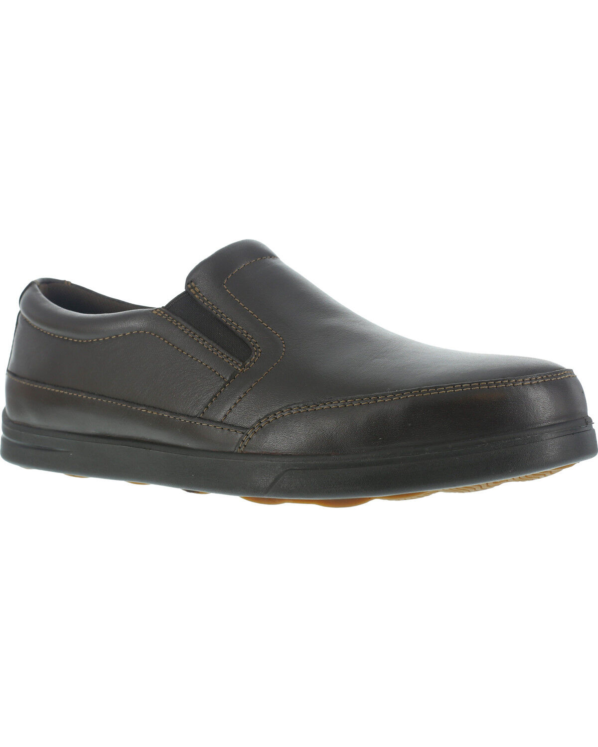 Image #1 - Florsheim Men's Slip-On Industrial Oxford Work Shoes - Steel Toe, , hi-res