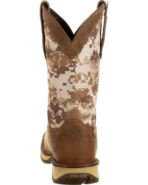 Image #7 - Rebel by Durango Men's Desert Camo Western Performance Boots - Square Toe , Brown, hi-res