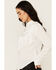 Image #3 - Idyllwind Women's Fringe Long Sleeve Snap Western Shirt, White, hi-res