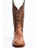 Tony Lama Men's San Saba Full Quill Ostrich Exotic Boots, Chocolate, hi-res
