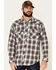 Image #1 - Resistol Men's Cedar Ombre Plaid Print Long Sleeve Snap Western Shirt, Brown, hi-res