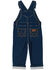 Wrangler Infant Boys' Dark Wash Overalls, Blue, hi-res