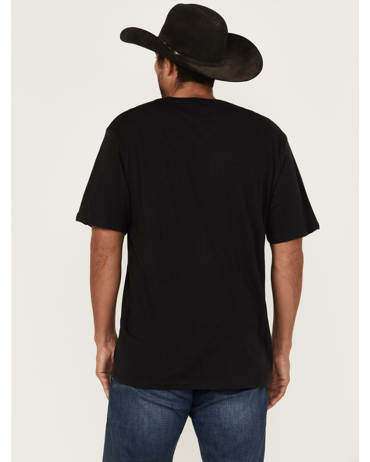 Image #4 - Wrangler Men's Western Denim Logo Short Sleeve Graphic T-Shirt, Black, hi-res