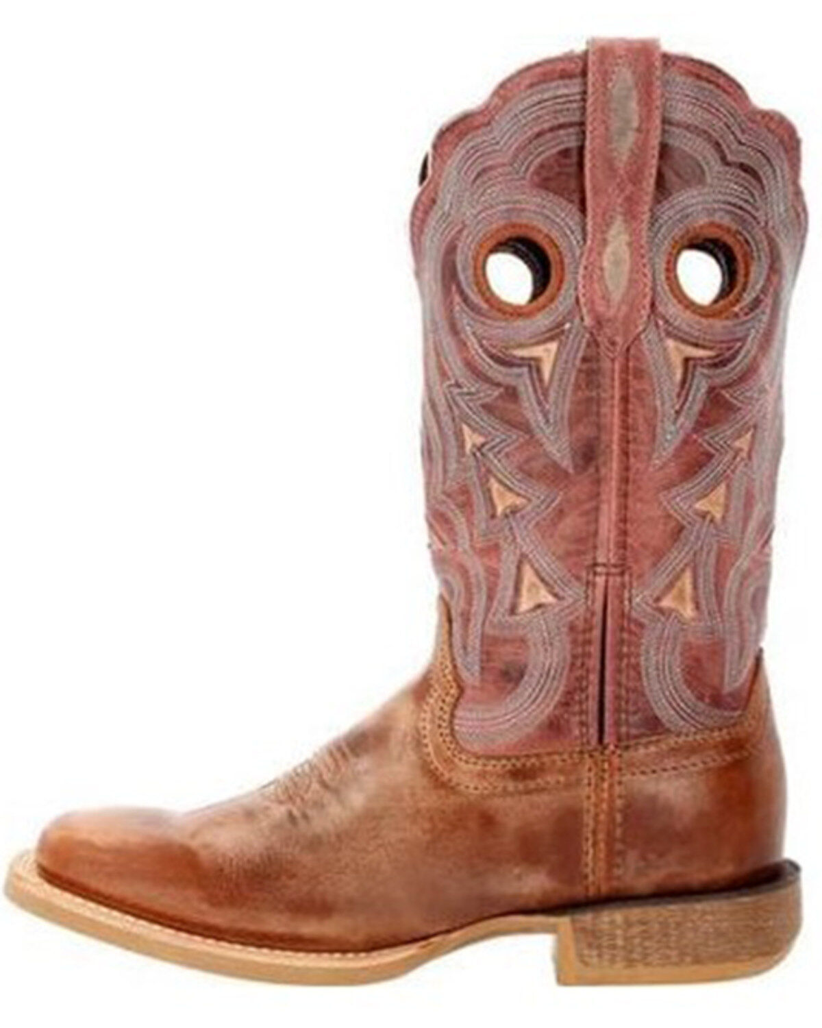 Image #3 - Durango Women's Red Lady Rebel Pro Western Performance Boots - Broad Square Toe, Rose, hi-res