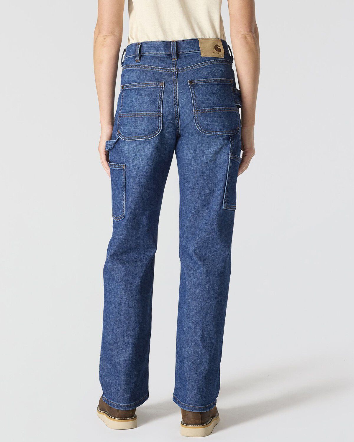 Image #2 - Carhartt Women's Dark Wash Carpenter Denim Jeans, Dark Wash, hi-res