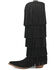 Image #3 - Dingo Women's Wild Child Suede Fringe Tall Western Boots - Snip Toe, Black, hi-res