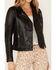 Mauritius Women's Love and Peace Amsterdam Leather Jacket, Black, hi-res