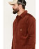 Image #2 - Brixton Men's Porter Long Sleeve Waffle Corduroy Button Down Shirt, Dark Orange, hi-res