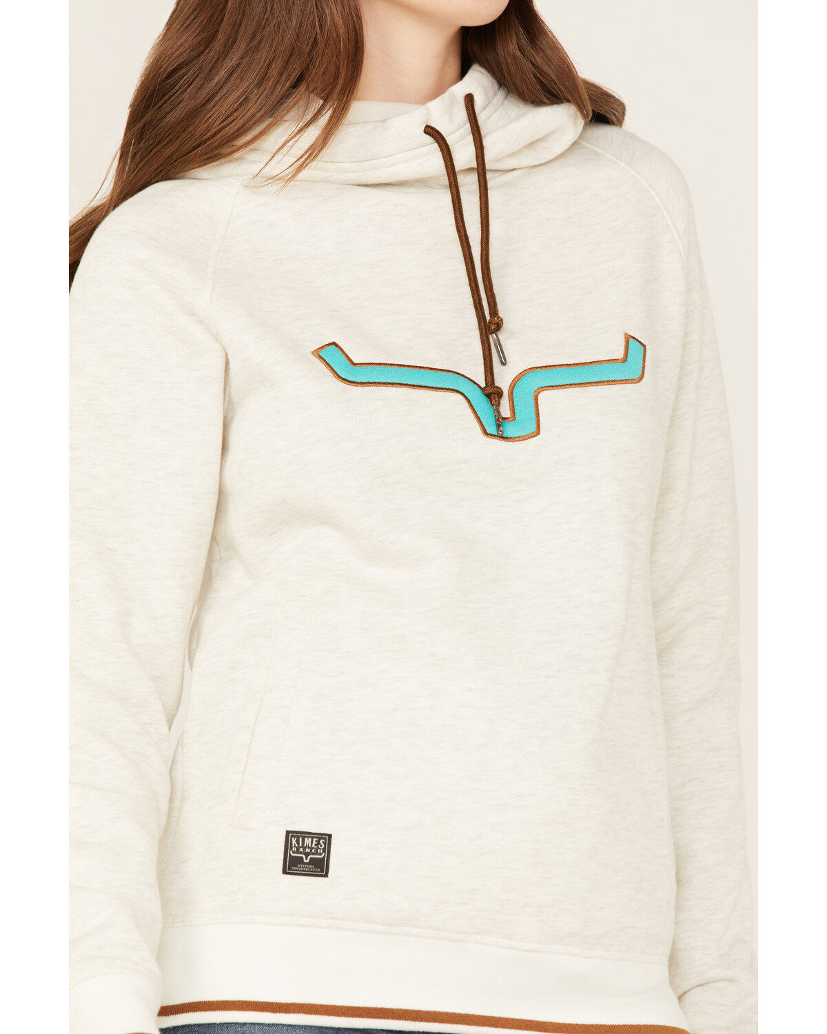 Image #3 - Kimes Ranch Women's Two Scoops Logo Pullover Fleece Hoodie, Oatmeal, hi-res