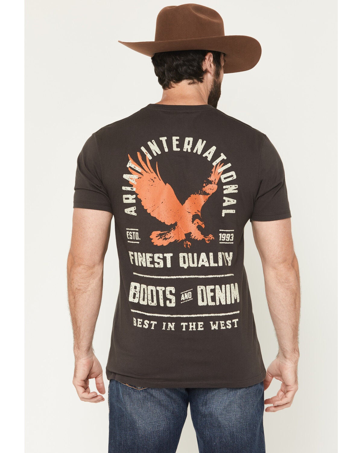 Ariat Men's Eagle Short Sleeve Graphic T-Shirt, Black, hi-res