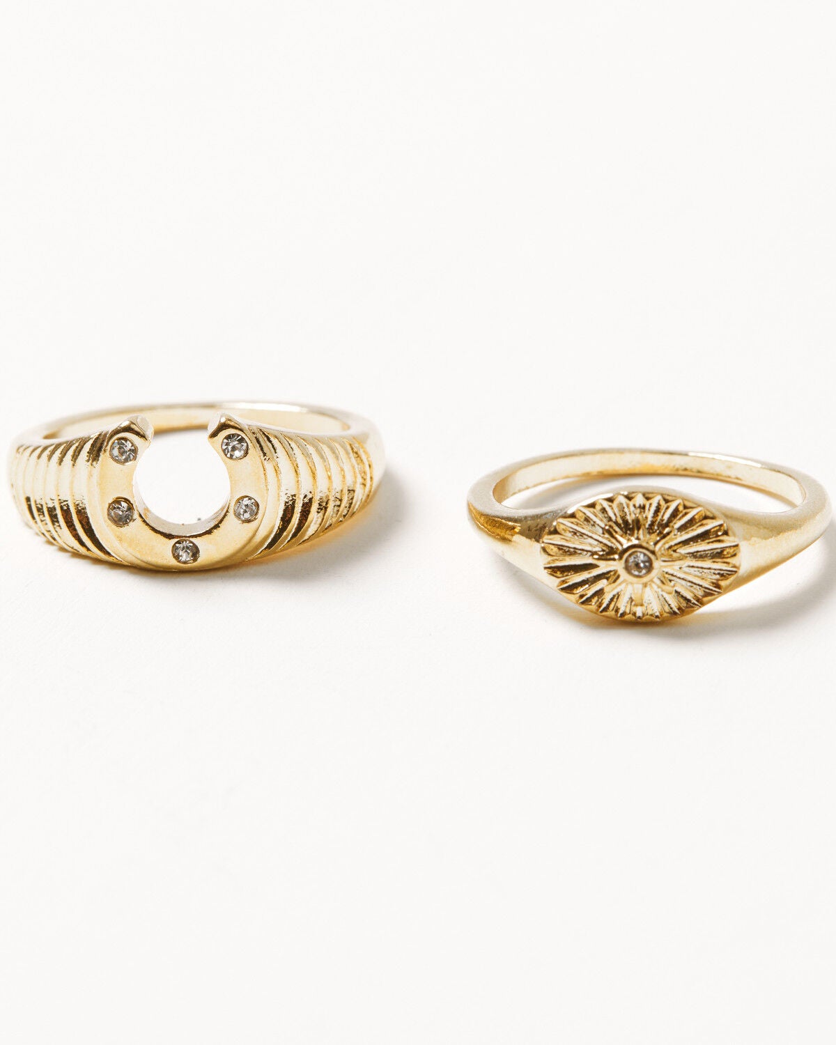 Image #2 - Shyanne Women's Knot Signet Ring Set - 5 Piece, Gold, hi-res
