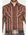 Image #3 - Ely Walker Men's Stripe Print Long Sleeve Snap Western Shirt, Burgundy, hi-res