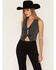 Image #2 - Ashley Women's Boot Barn Exclusive Polka Dot Print Tie-Front Denim Vest, Black, hi-res